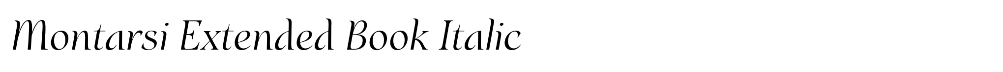 Montarsi Extended Book Italic image